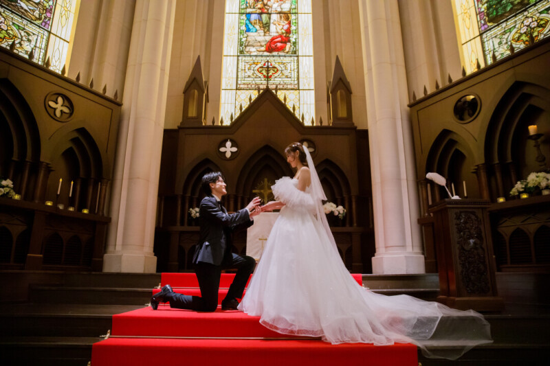 【2人でフォト婚プラン】チャペルお写真撮影の後はフレンチコースでお二人だけの大切な記念日に!《70カットデータ納品》