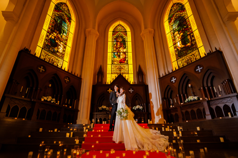 【フォト＆ムービープラン】撮影オプション5万円分付き！《平日限定》映画のワンシーンのような大聖堂チャペル撮影プラン