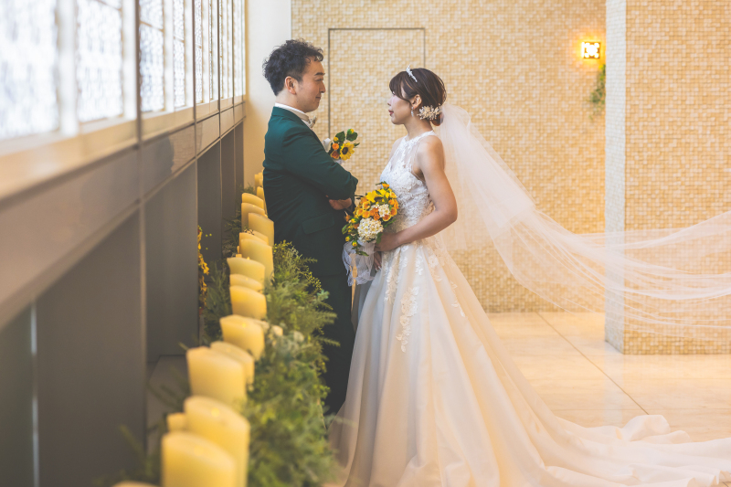 チャペルに移動してドレス撮影スタート♪