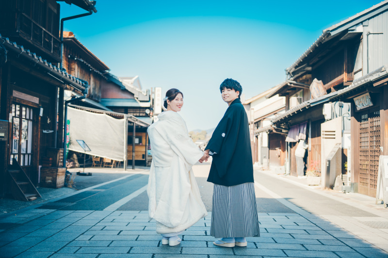 青空×古い町並みが美しい♪