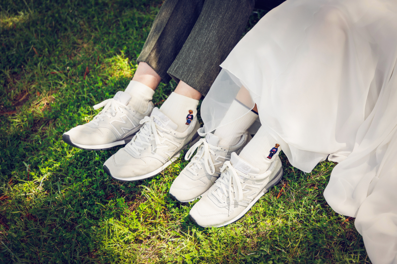 おそろい靴下×靴で撮影♪