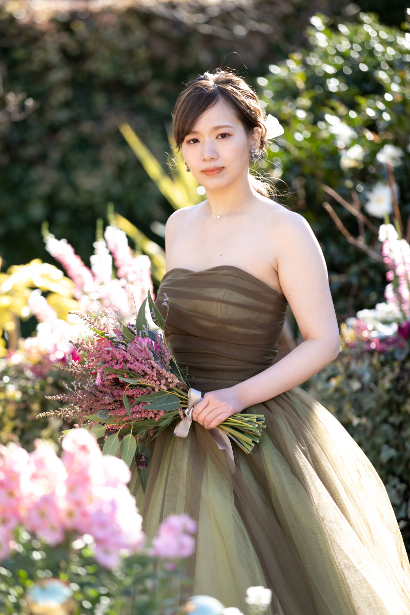 お花と相性ばっちりドレス