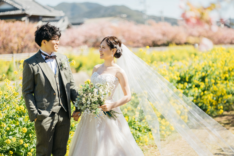 免々田川(めめたかわ) 菜の花と河津桜で撮影