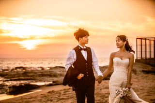 ビーチ・サンセット撮影