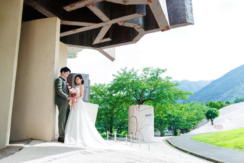 様々な建造物と一緒に