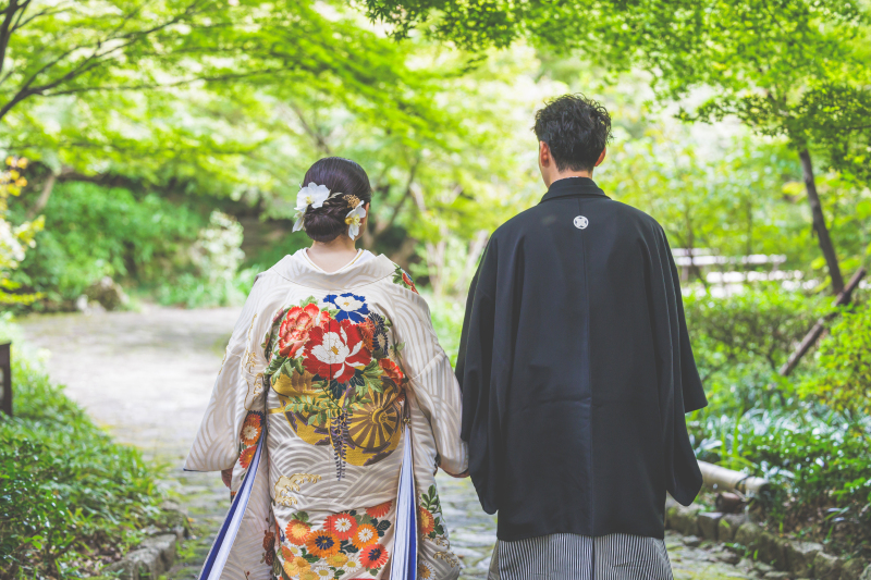 素敵な白の色打掛♪