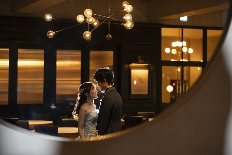 鏡越しショット