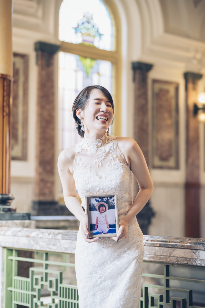 小さい頃の写真と一緒に♪