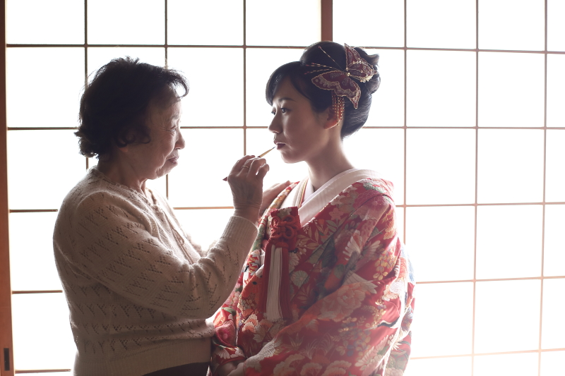 大好きなおばあ様からの「紅差しの儀」