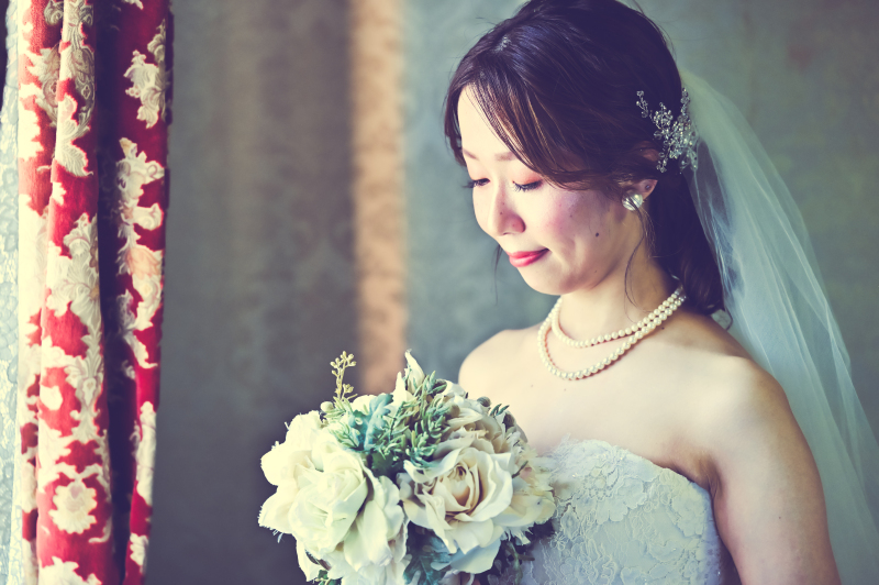 やわらかい笑顔の素敵な新婦様