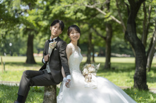 緑×空がきれいなガーデンフォト＠庄内緑地公園
