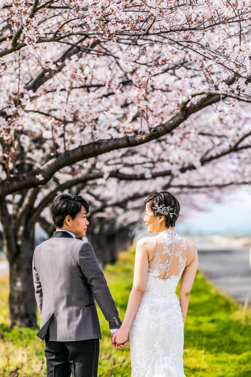 !早期予約特典あり!開花にあわせて日程変更OK!桜と撮影★ドレスフォトプラン【日程変更料無料&衣装試着回数制限なし】|平日限定