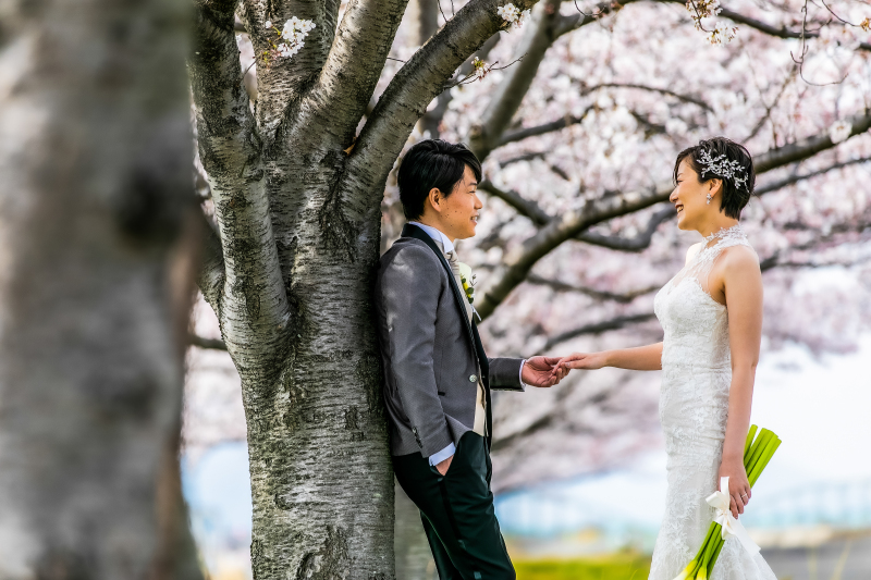 !早期予約特典あり!開花にあわせて日程変更OK!桜と撮影★ドレスフォトプラン【日程変更料無料&衣装試着回数制限なし】|平日限定