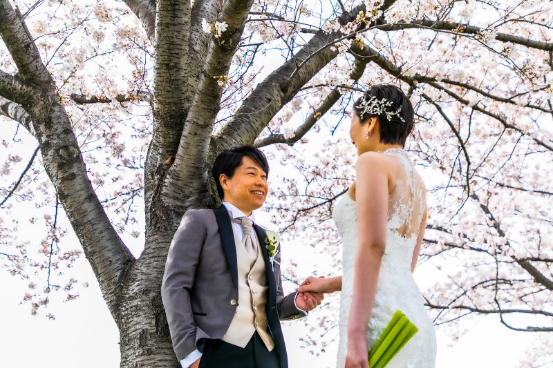 !早期予約特典あり!開花にあわせて日程変更OK!桜と撮影★ドレスフォトプラン【日程変更料無料&衣装試着回数制限なし】|平日限定