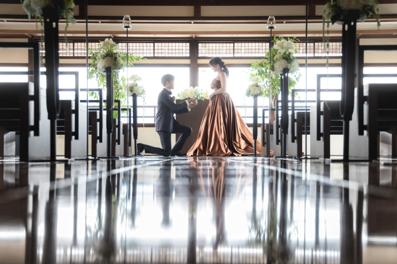 【鮒鶴京都鴨川リゾートプラン】洋装(2名フォトグラファー+衣裳+新婦ヘアメイク+データ100+美容・スリム補正)