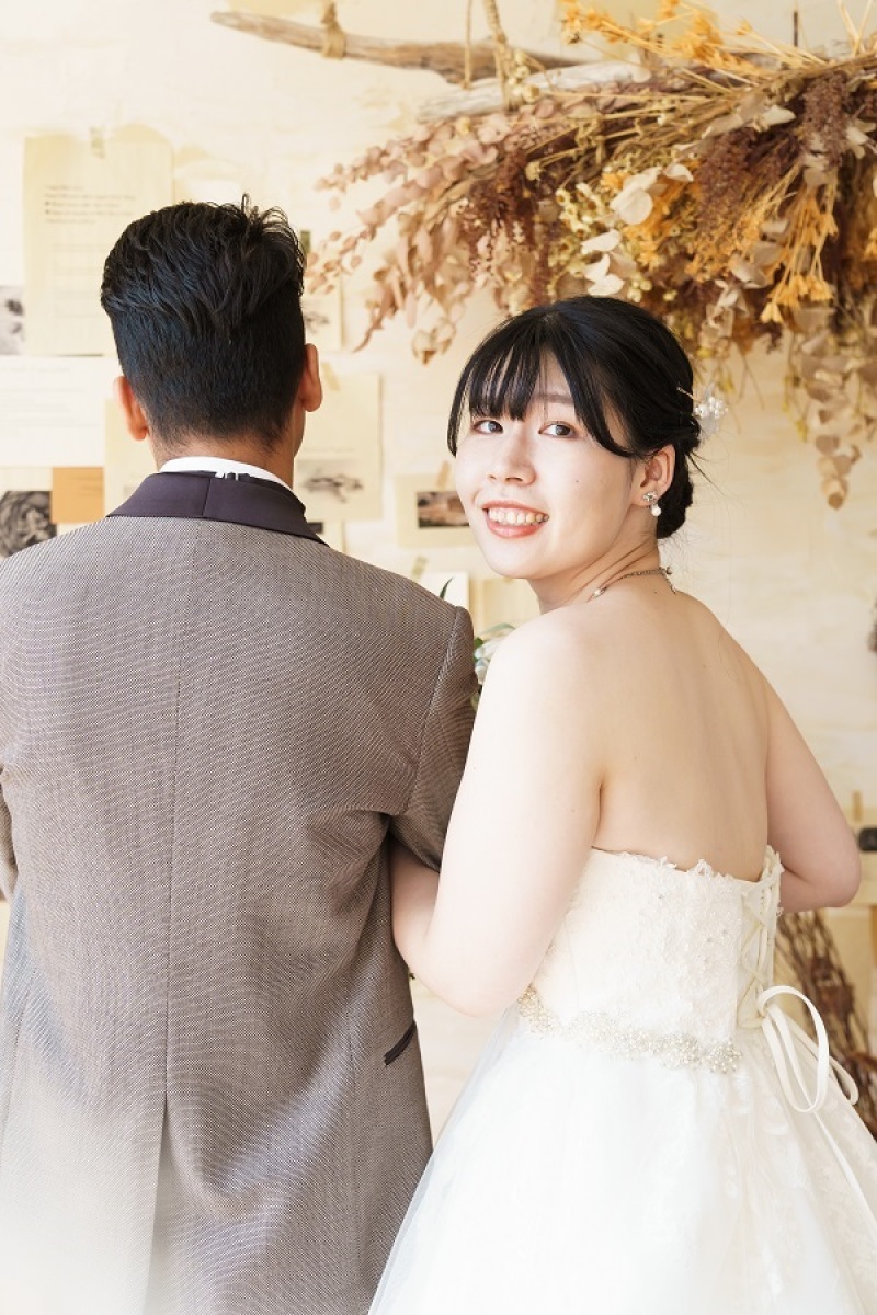 ご新婦様振り向きショット