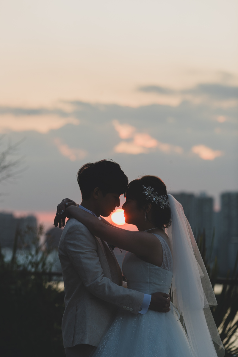 夕日をバックに・・・