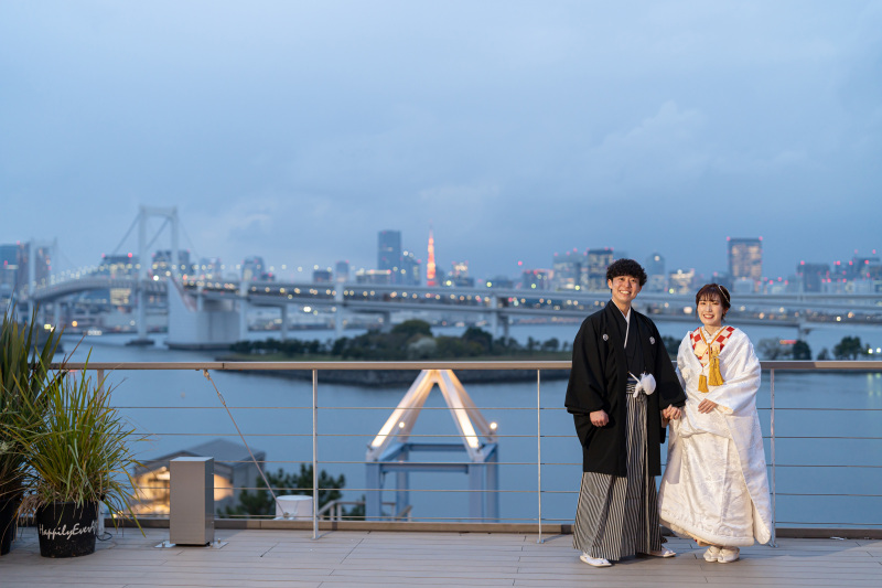 テラスでラストカット!