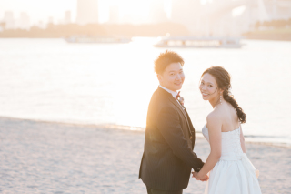 光に包まれるロケーション撮影