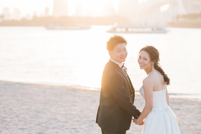 光に包まれるロケーション撮影