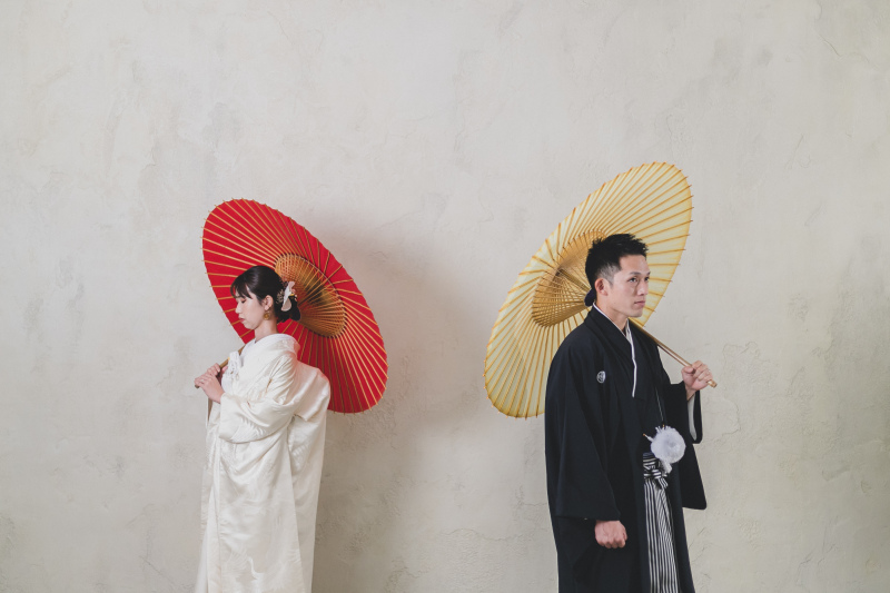 番傘を持ってカッコよく！