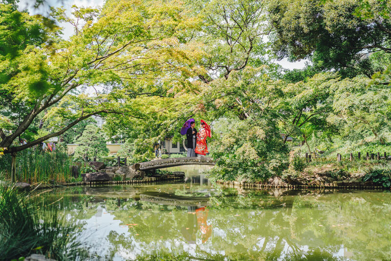 ラヴィファクトリー東京お台場店_庭園で撮影できる