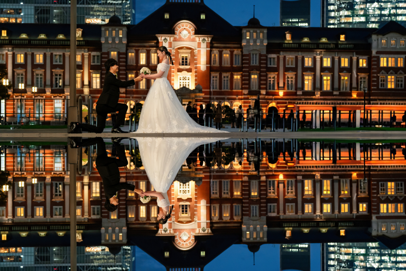 東京駅の写真といったら「リフレクション加工」！