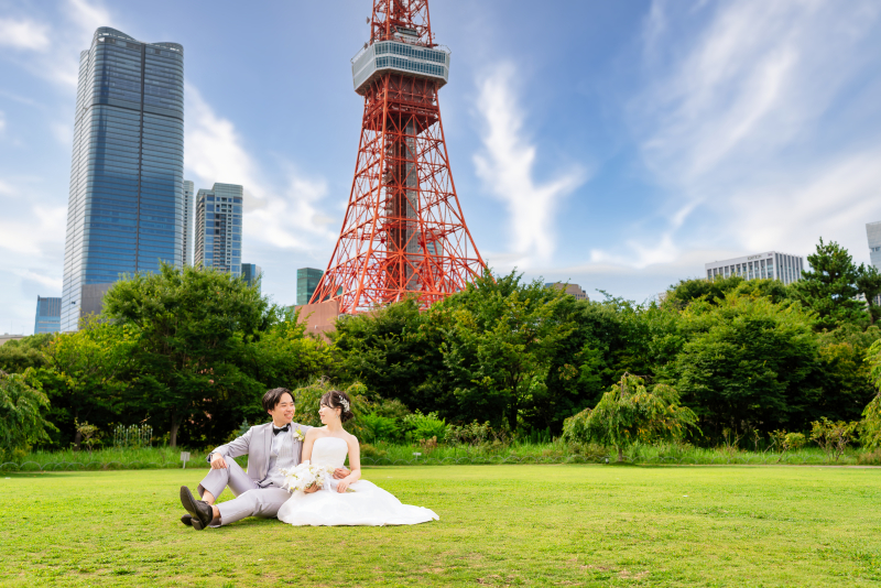 芝公園から撮影スタート♪