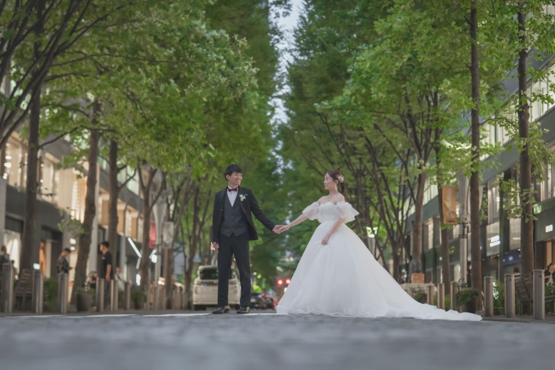 緑を背景にして