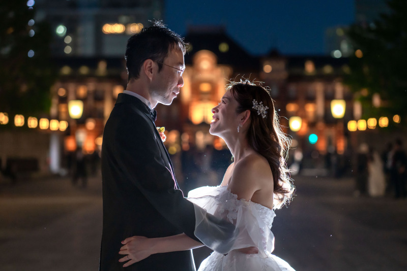 見つめ合う瞬間の笑顔も