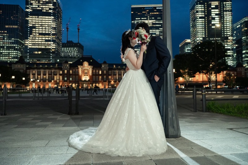 ライトアップ東京駅