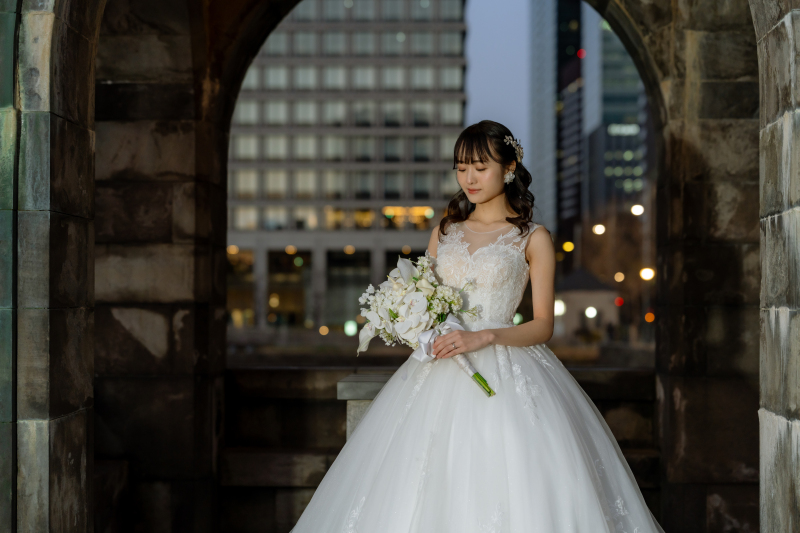 ご新婦様のソロショットから撮影いたしました