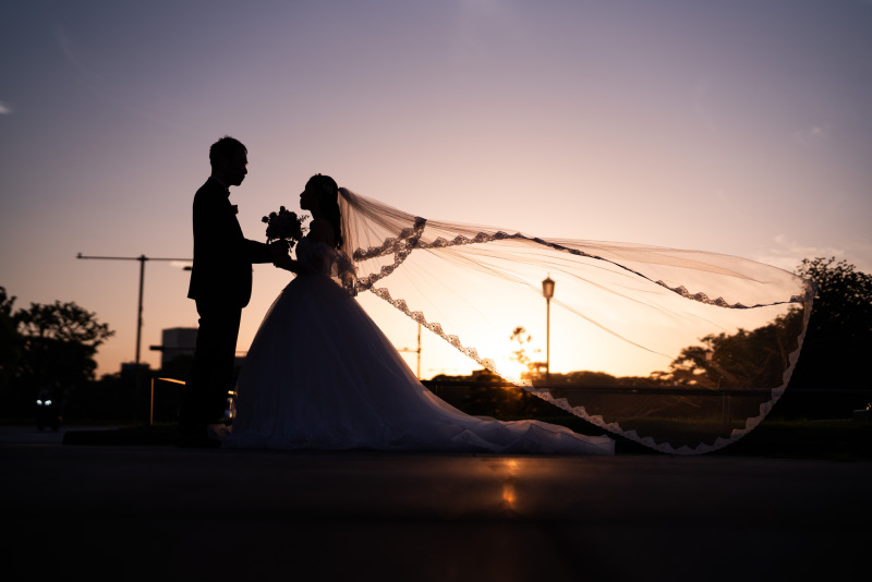 黄昏時のサンセット撮影