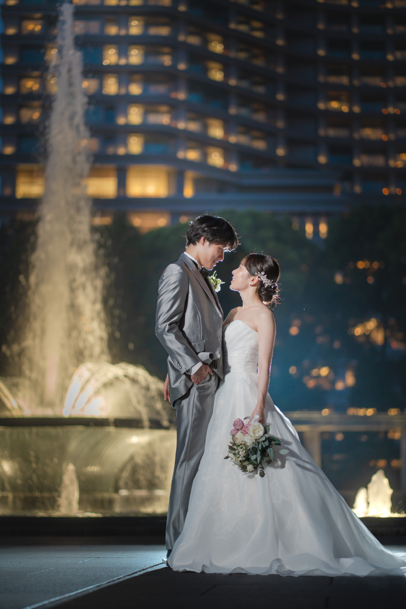 噴水が湧き上がったタイミングでのお写真