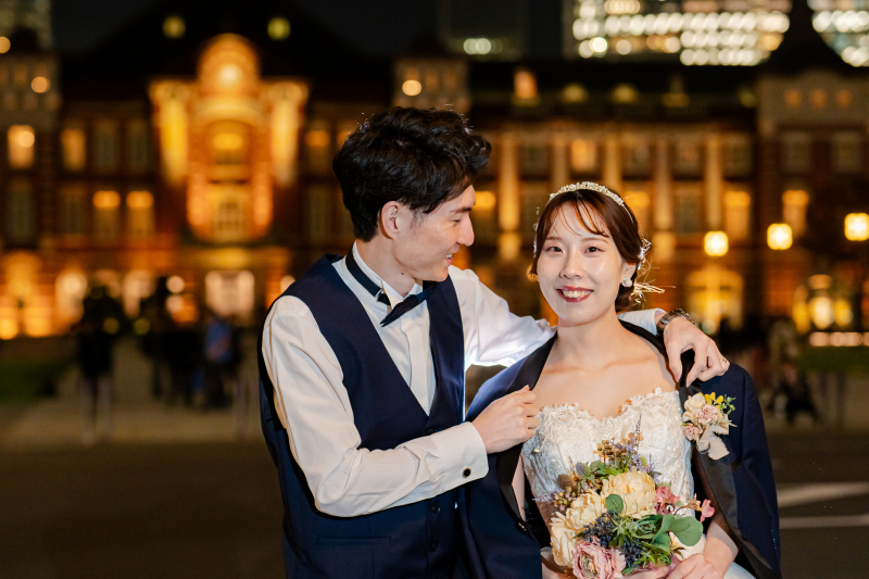 ジャケットを肩に