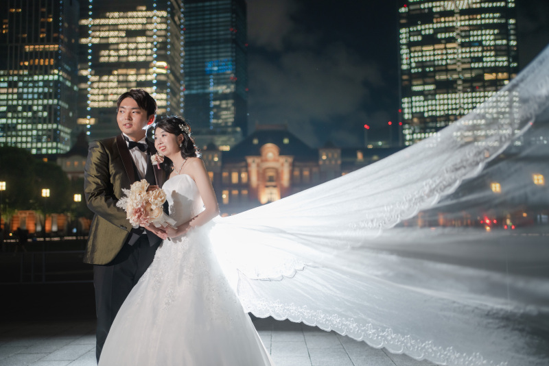 ベールや小物を使った特別なショットも可能です!