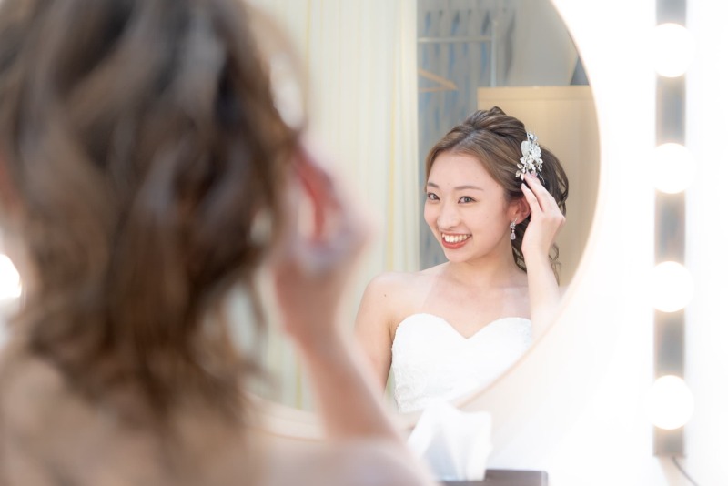 お支度中から撮影スタート