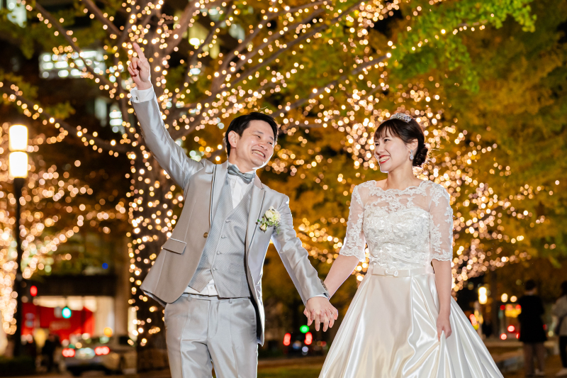 ラストは丸の内イルミネーションで