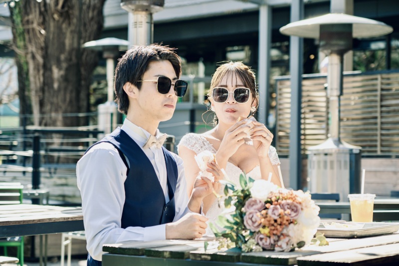 【ストリートフォトW】ハンバーガーも一緒に♬