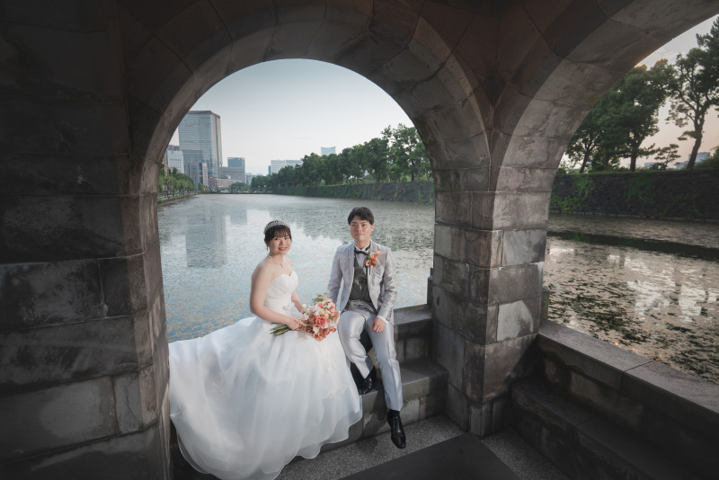 和田倉門から撮影スタートです♪