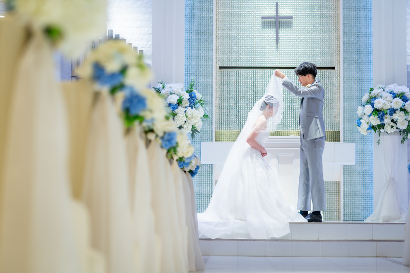 『チャペル撮影』で挙式風ショットからスタート！