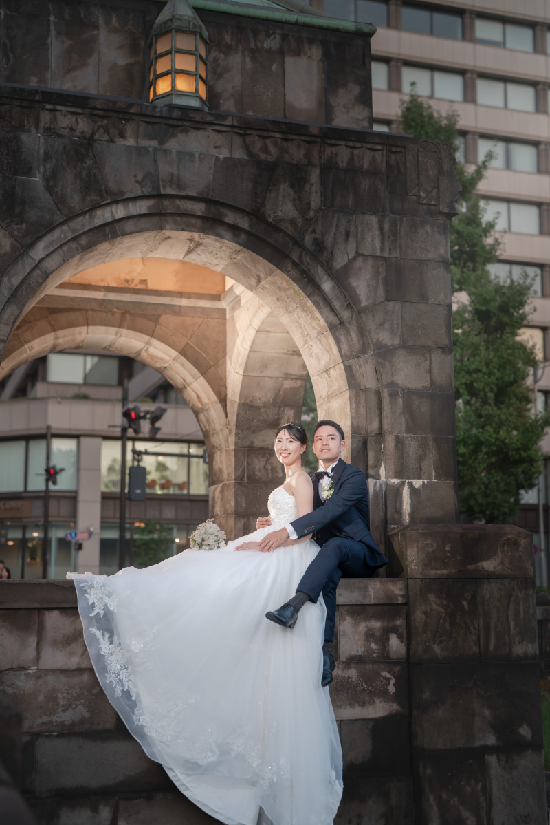 わだくらもんでのラストカットは塀に腰をかけて♬