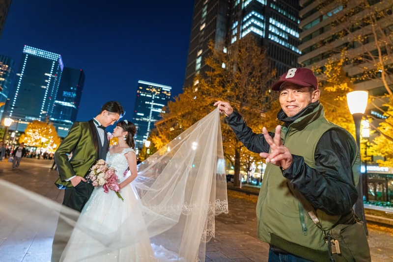 ご新婦様のお父様にもお手伝いしていただきました