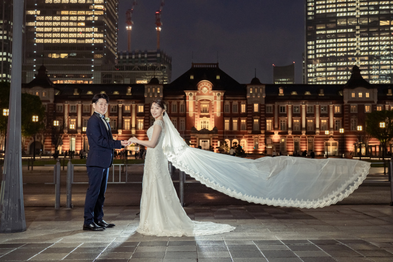 【東京駅前周遊ロケ】雨が降る中で