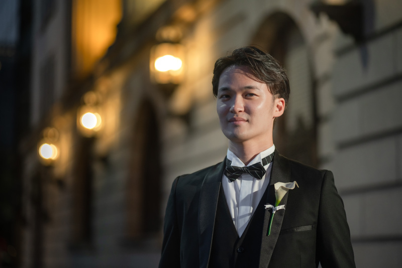 ご新郎様の蝶ネクタイもこだわりが