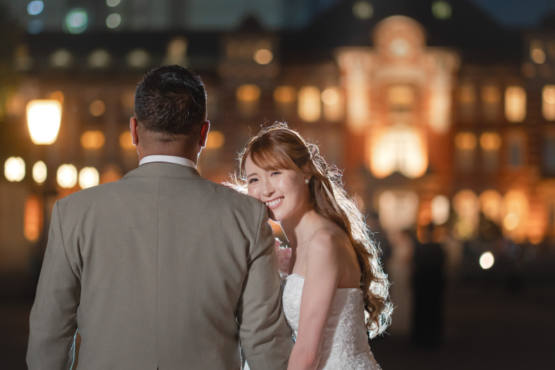 ご新婦様の振り向きショット