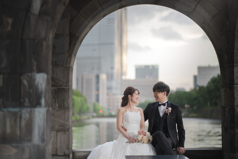 見つめ合うとおふたりの表情が和らいでリラックス♪