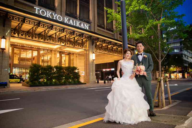 ふわふわのウェディングドレス