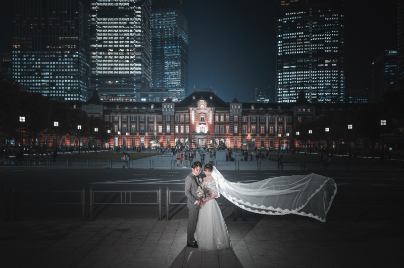 ロングベール越しに