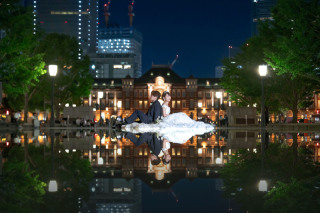【東京駅前周遊プラン】夜景も楽しむフォトウェディング